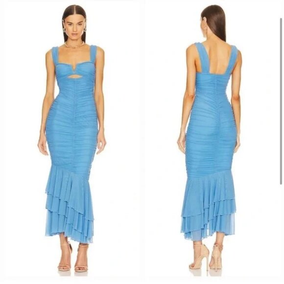 Michael Costello x REVOLVE Hilary Gown in Pale Blue - Picture 1 of 8